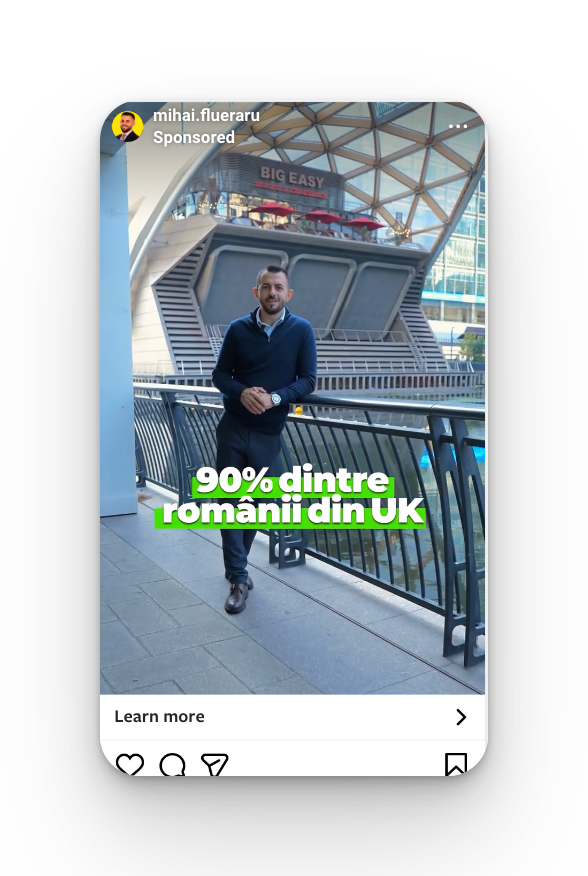 Enrollmate Meta ad, UK university education