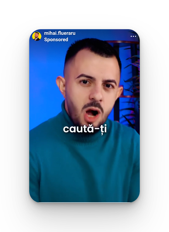 Enrollmate Meta ad, Romanian community targeting